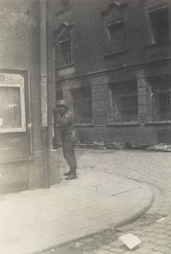 [65th Infantry GI in Passau, Germany in 1945]