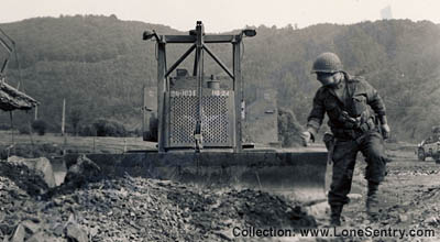 [WWII Armored Dozer, Side View: 103rd Engineer Combat Battalion, 28th Infantry Division]